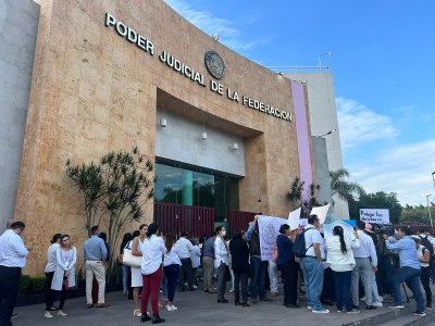 Protestan sindicalizados del poder Judicial de la Federación