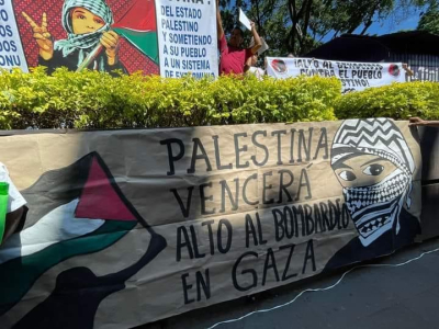 Se manifiestan en Cuernavaca contra los crímenes de guerra de Israel